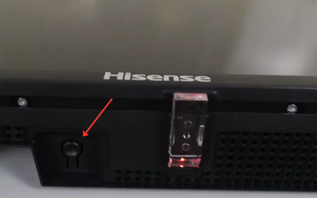 Hisense TV power button