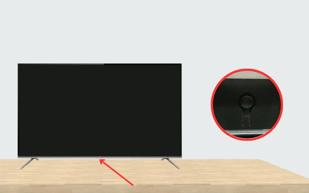 TCL TV's power button