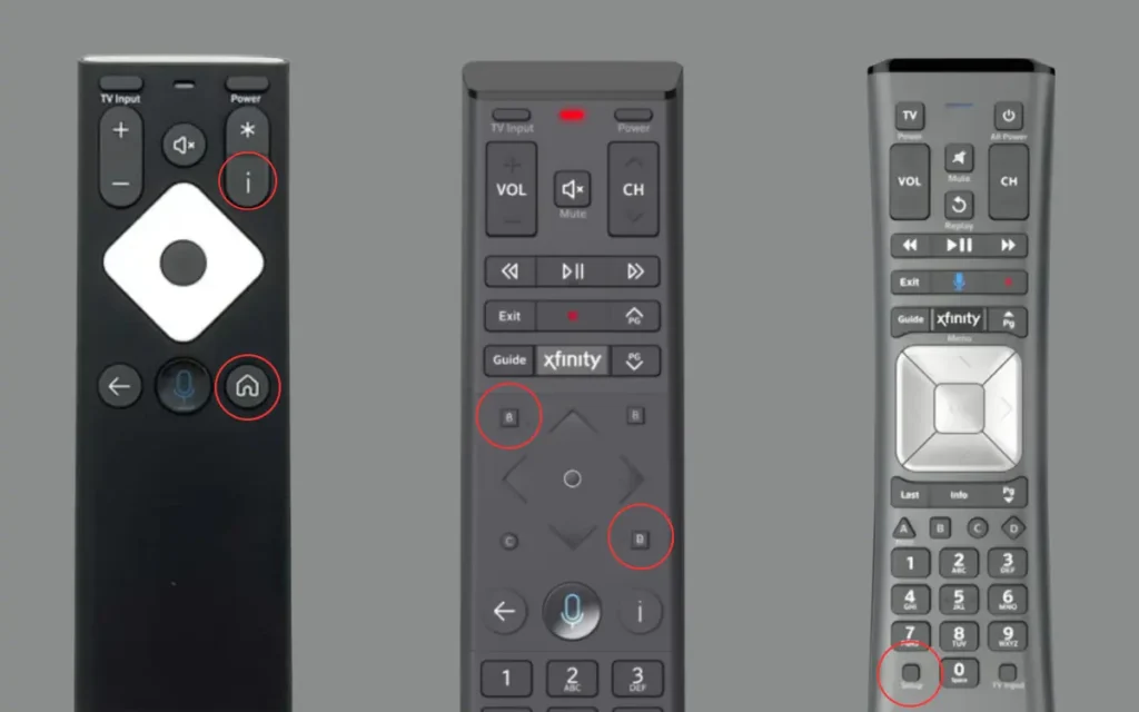 Xfinity remote all models setup buttons