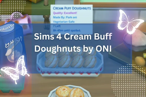 Sims 4 Cream Buff Doughnuts by ONI-resized