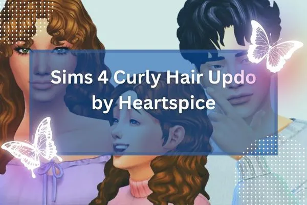 Sims 4 Curly Hair Updo by Heartspice-resized