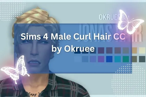Sims 4 Male Curl Hair CC by Okruee-resized