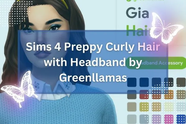 Sims 4 Preppy Curly Hair with Headband by Greenllamas-resized