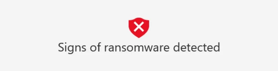 Signs of Ransomware detected