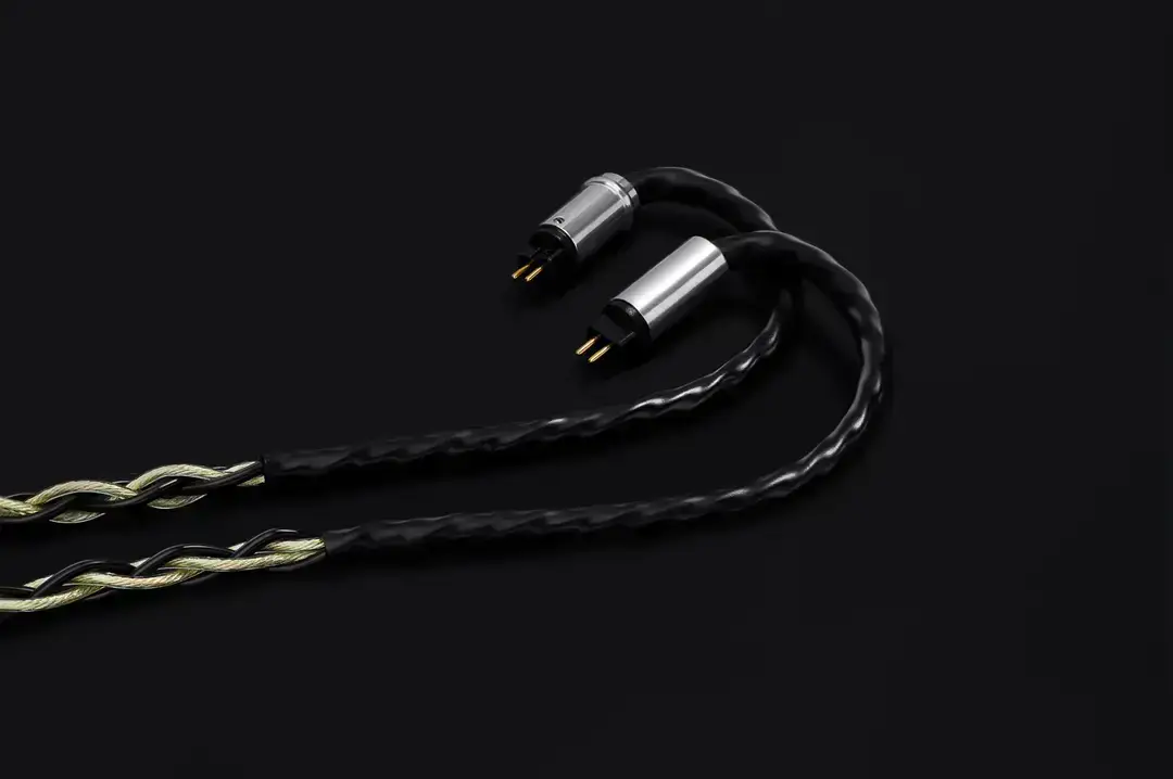 IEM cable connector detail for a 2-pin setup