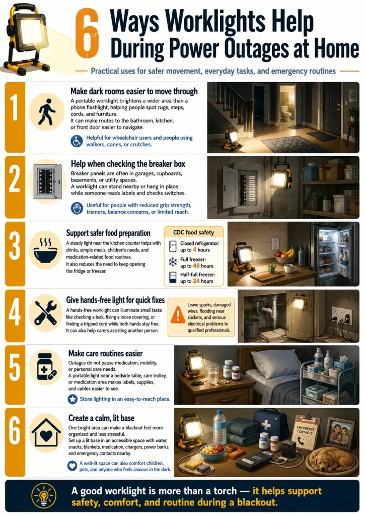 How Worklights Help During Power Outages at Home Graphic